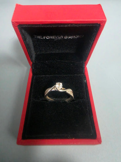 18ct White Gold  DIA Ring 3.4g 750 HM Size K/L