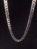 Men's Sterling Silver Flat Curb Chain 22''