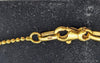 375 9K YELLOW GOLD HALL, BEAD CHAIN. WITH WEB DESIGN, 18", 8.5G, PRE OWNED