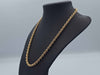 9ct Yellow Gold Rope Chain Necklace - 18" Long - 9.02 Grams