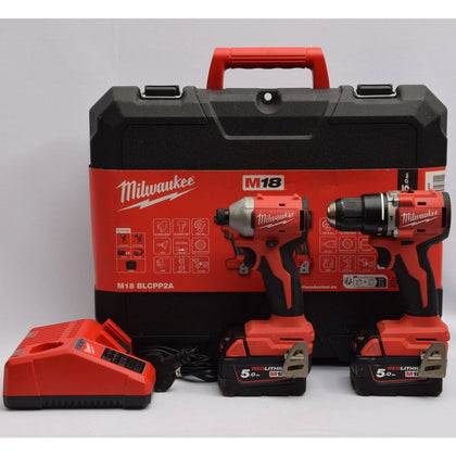 Milwaukee M18BLCPP2A-502C 18V 2 x 5.0Ah Drill & Impact Driver Set