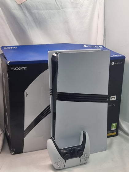Sony PlayStation 5 Pro 2TB digital gaming console, boxed with 1 dualsense controller, boxed with all leads