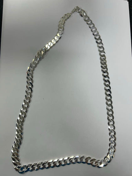 Silver chain 74.3G stamped 925 Length: Approx. 28