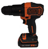 Black and Decker 18Volt Cordless 2 Gear Hammer Drill with 1.5Ah Battery (No Charger) "Collection Only"