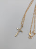 9K Gold Necklace 1.5G (375 Hallmarked), with 9K Cross Pendant 1.3G - Length: 19"