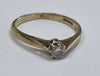 9ct Gold Diamond Ring Size "K1/2"