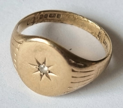 9ct Gold Signet Ring 