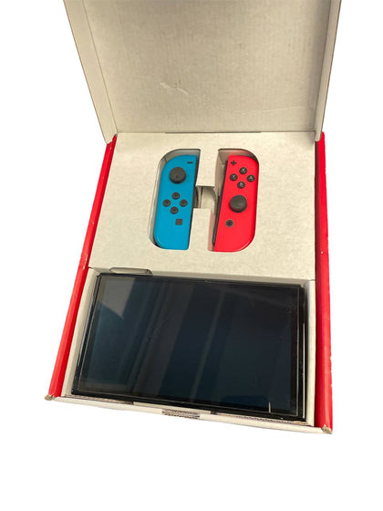 Nintendo Switch Oled Console, 64 Neon Red/Blue Joy-Con, Boxed