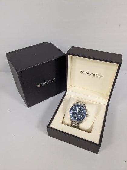 TAG Heuer Aquaracer Men's 300M 43mm Quartz Chronograph WatchTAG Heuer Aquaracer Chronograph CAY111B.BA0927 Blue Dial 43mm