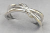 9ct white gold diamond ring Size N