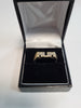9ct Yellow Gold Mum Ring with Clear Stones - Size S - 2.1g