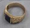 9ct Gold Onyx Ring Size "W"