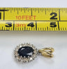 18ct Yellow Gold Diamond /Sapphire Pendant