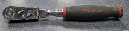 Snap On FHX80B 3/8 Locking Flex Head Soft Grip Ratchet Red