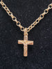 9ct Yellow Gold Belcher Chain And Crucifix Pendant - 6.04G - 15" - Hallmarked