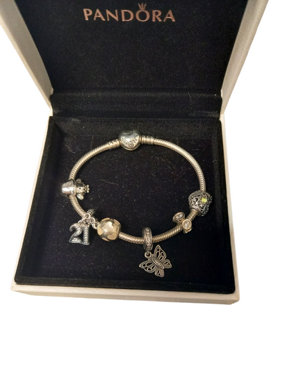 Pandora Bracelet With 6 Charms