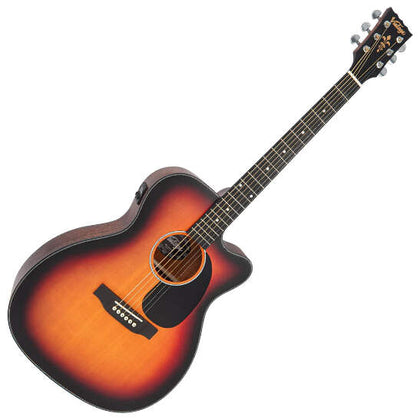 Vintage Stage Series VEC300SB 'Folk' Cutaway Electro-Acoustic Guitar - SunburstCOLLECTION ONLY