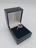 9CT Yellow Gold Ring 2.9Grams, with Prestigious Pink Stone and Zirconia Stones, 375 Hallmarked, Size: N