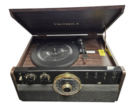 Victrola 6-In-1 Record Player Turntable Bluetooth CD Radio VTA-270B-ESP-EU Wood