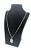 925 HALLMARKED, SILVER, ENGRAVED LOCKET ON THIN CURBED CHAIN, 24", 25.37G !!BRAND NEW!!
