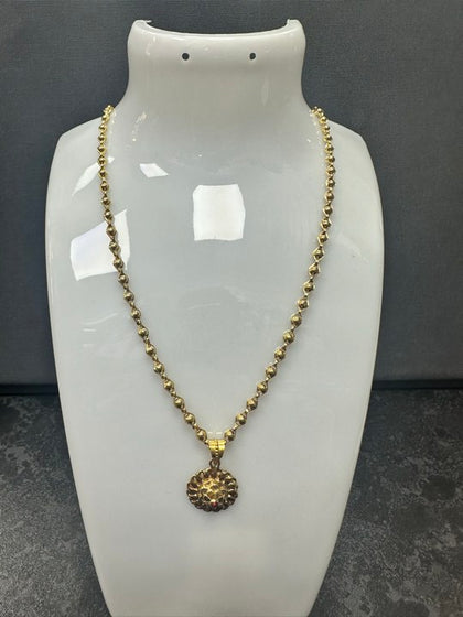 20ct Gold Chain and Pendant 13.86g.