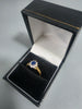 18CT Gold Ring 3.8G HM 375 Size O With Blue Stone