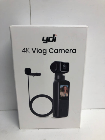 ydi 4K Body Camera with External Microphone, Video & Audio Vlog Cam with 270° Rotation Lens, Pocket Action Camera