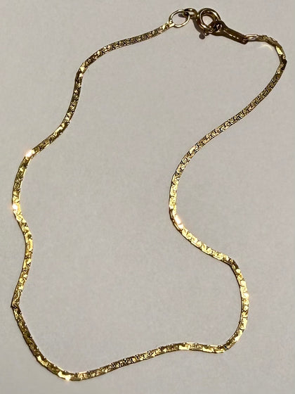 9CT Gold Snake Chain Anklet/Ankle Chain 9.5”