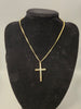 14ct Gold Necklace 585 1.8G with 9ct cross pendant 375 2.0G 14'' in Length