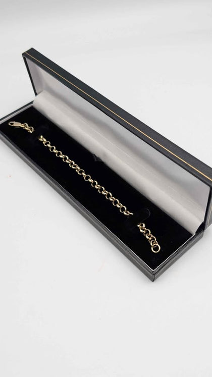 9ct Yellow Gold Belcher Bracelet ~ 5mm Wide - 8.5