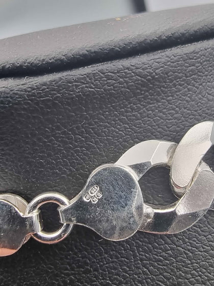 925 Sterling Silver Thick Curb Chain Necklace - 75.63 Grams - 28