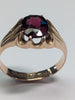9ct Gold Ring With Large Red Stone - Size U