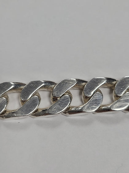 Thick 925 Silver Curb Bracelet - 54.9G - 9