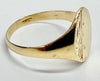 9ct yellow gold signet with pattern size R