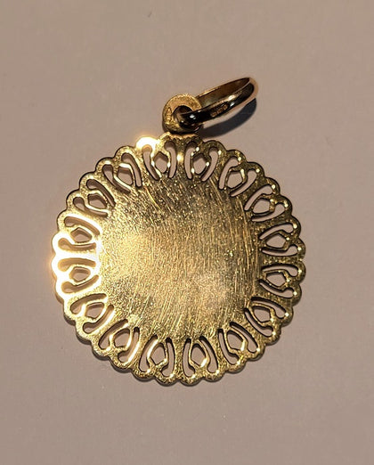9ct Yellow Gold St Christopher Pendant - 2.24G - Hallmarked