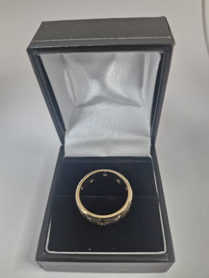 Gold Ring 375 9ct 4.4G Size N