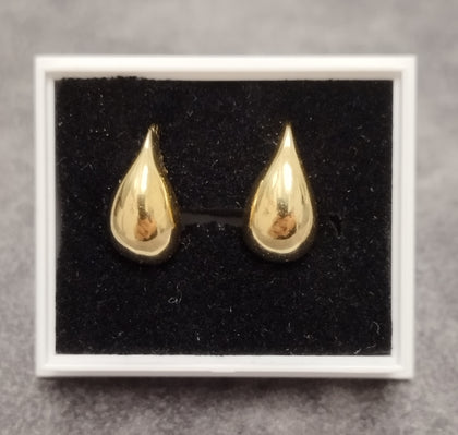 14ct Yellow Gold Teardrop Shaped Lever Back Earrings