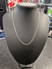 9ct White Gold Curb Chain 18"
