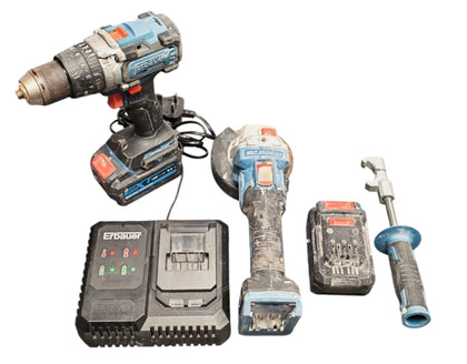 Erbauer Brushless Cordless Combi Drill/Angle Grinder Set *Unboxed*