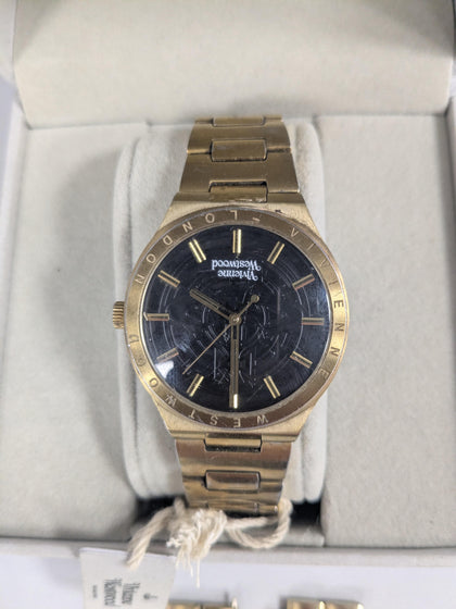 Viviene Westwood Watch Vv249bkgd Black Face Gold Colour