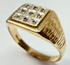 9ct yellow gold signet ring size Q