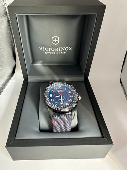 Victorinox Swiss Army Airboss Mechanical Blue Dial Blue Fabric Strap 241820