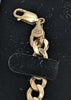 9CT HALLAMRKED 375, YELLOW GOLD, CURBED BRACELET W/ LOBSTER LOCK, 8", 15.1G