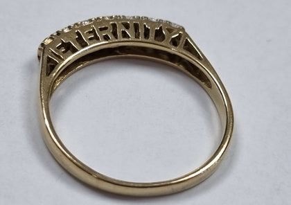 9ct gold Diamond Eternity Ring Size L