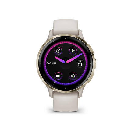 Garmin Venu 3S - Gold/Ivory -Health and Fitness GPS Smartwatch - Boxed
