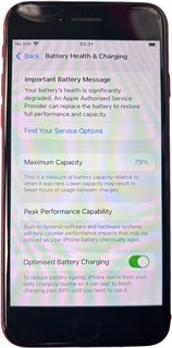 Apple iPhone SE 2nd Generation 64GB Red Unlocked - Battery Health 79%