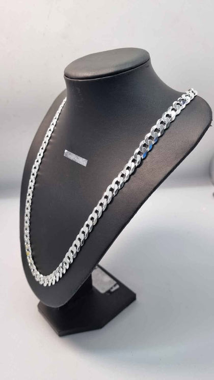 925 Sterling Silver Thick Curb Chain Necklace - 80.20 Grams - 28