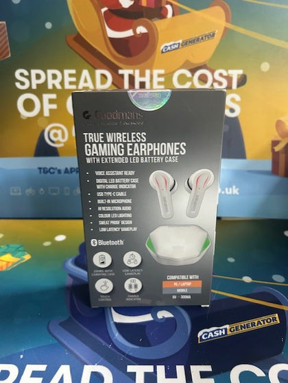 Goodmans True Wireless Gaming Earphones + Extended Led Battery Case