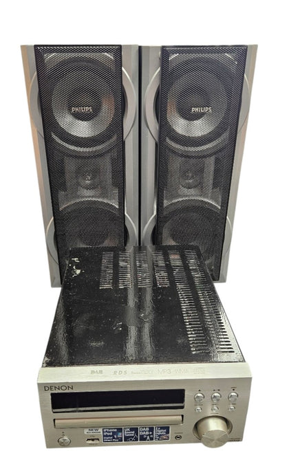 Denon DM40DAB (DAB) CD Receiver System with Philips Speakers