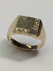 9CT GOLD PATTERNED SIGNET RING